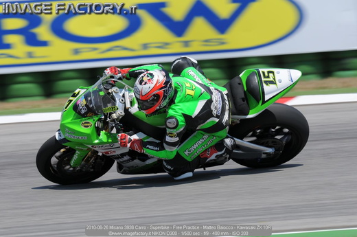 2010-06-26 Misano 3936 Carro - Superbike - Free Practice - Matteo Baiocco - Kawasaki ZX 10R
